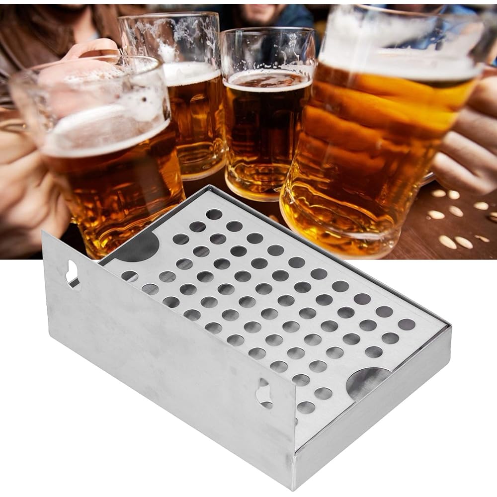 Draft Beer Wall-mounted Beer Drip Tray Homebrew Stainless Steel Drip Tray for Kegging Draft Beer