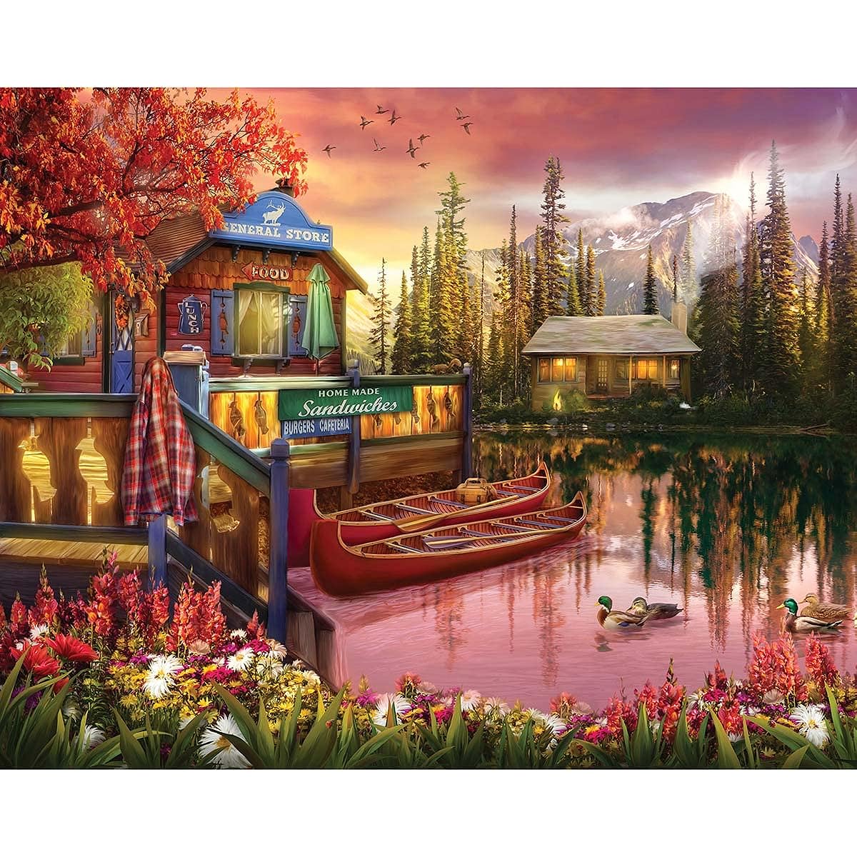 Springbok's 1000 Piece Jigsaw Puzzle Lake Serenity - Made in the USA
