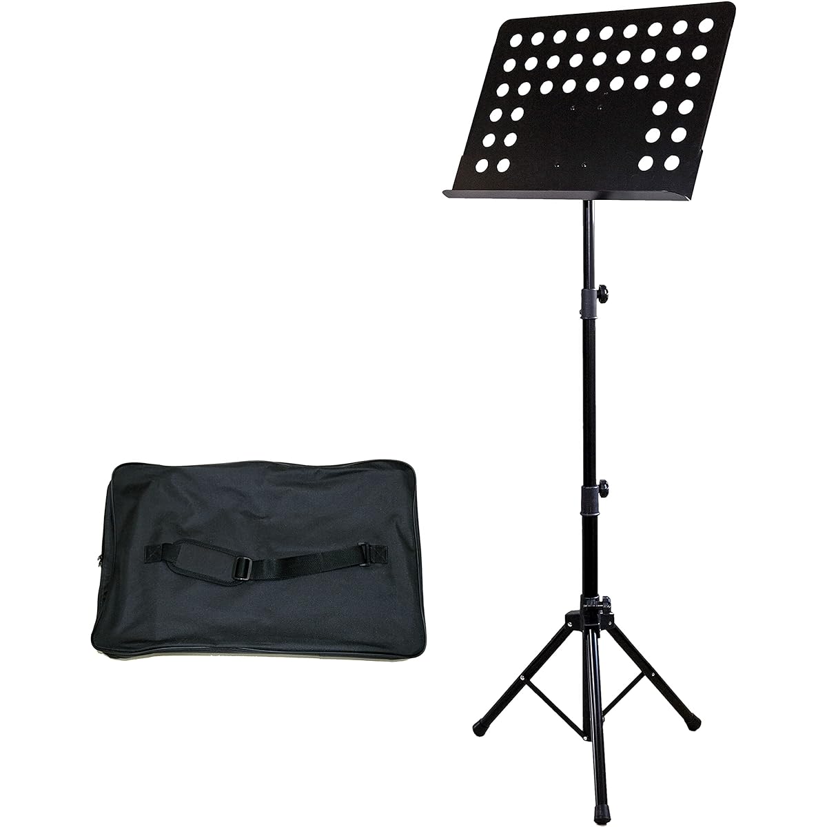 [Set sale] Cosmo M.S. Techno Aluminum folding music stand (with holes/single) F50CHS with soft case B1A