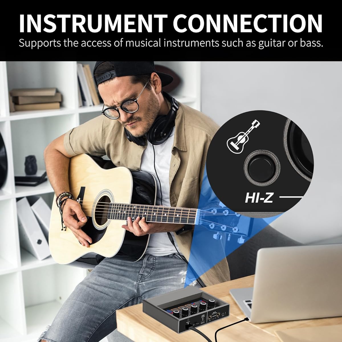 XTUGA Q-16 Professional Audio Interface USB Recording Sound Card 16bit/48kHz Audio Resolution Built-in Monitor Jack DSP Effect 48V Power Supply for Studio Recording K Song Record