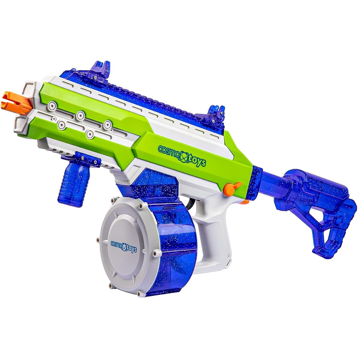 CosmoxToys Sirius Fully Automatic Gel Toy Blaster Gun Kit - 1500 Gel Pellets Capacity 150,000 Firing Life 10,000 Gel Pellets Goggles Charging Cable Ages 14+ (Azurite Lime)