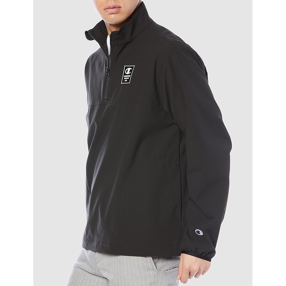 [Champion] Jacket, Breathable, Water Repellent, Stretch, One Point Logo, Back Print, Half Zip Jacket, Golf C3-VG604 Men's