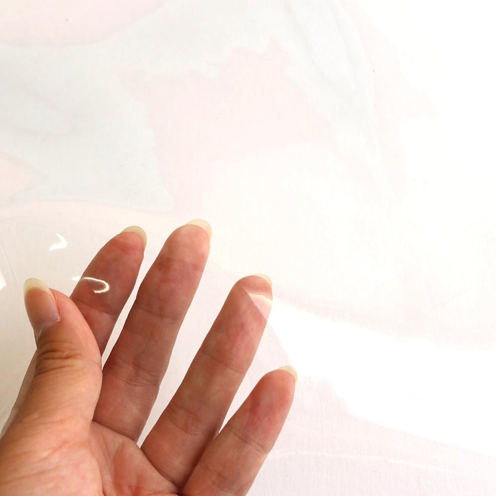 Nippon Chuko Vinyl Fabric (Thickness 0.3mm) Width 91.5cm x 8m Cut Clear PVI-1-8M Fabric Vinyl Vinyl Sheet