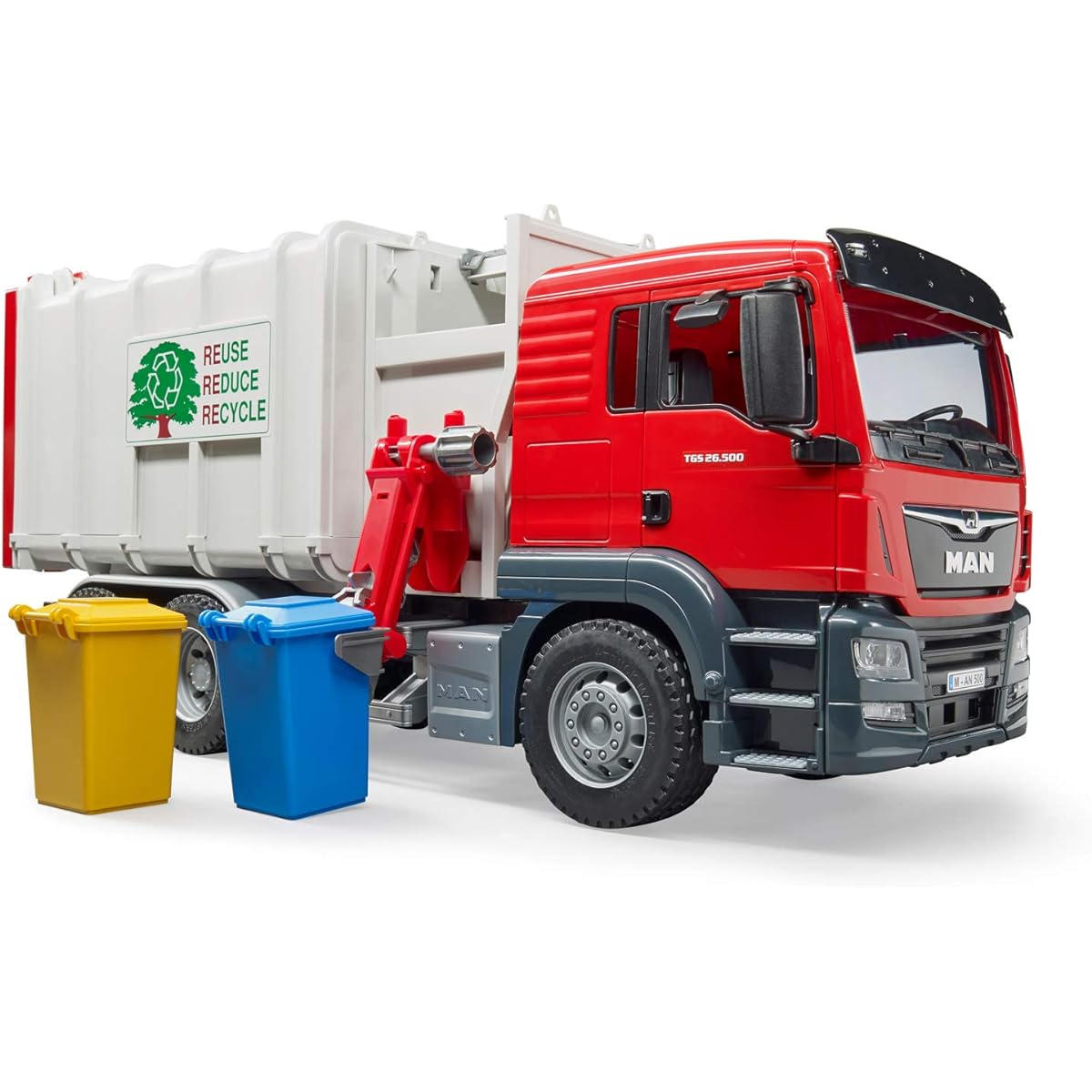 BRUDER MAN Side-opening Garbage Truck RED BR03761