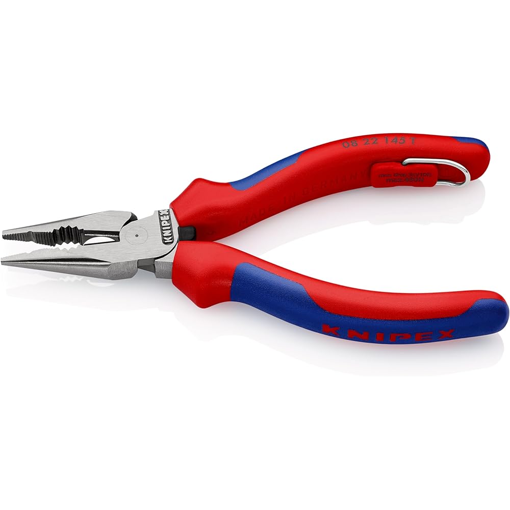 KNIPEX 0822-145TBK Needle Nose Pliers Fall Prevention (BK)