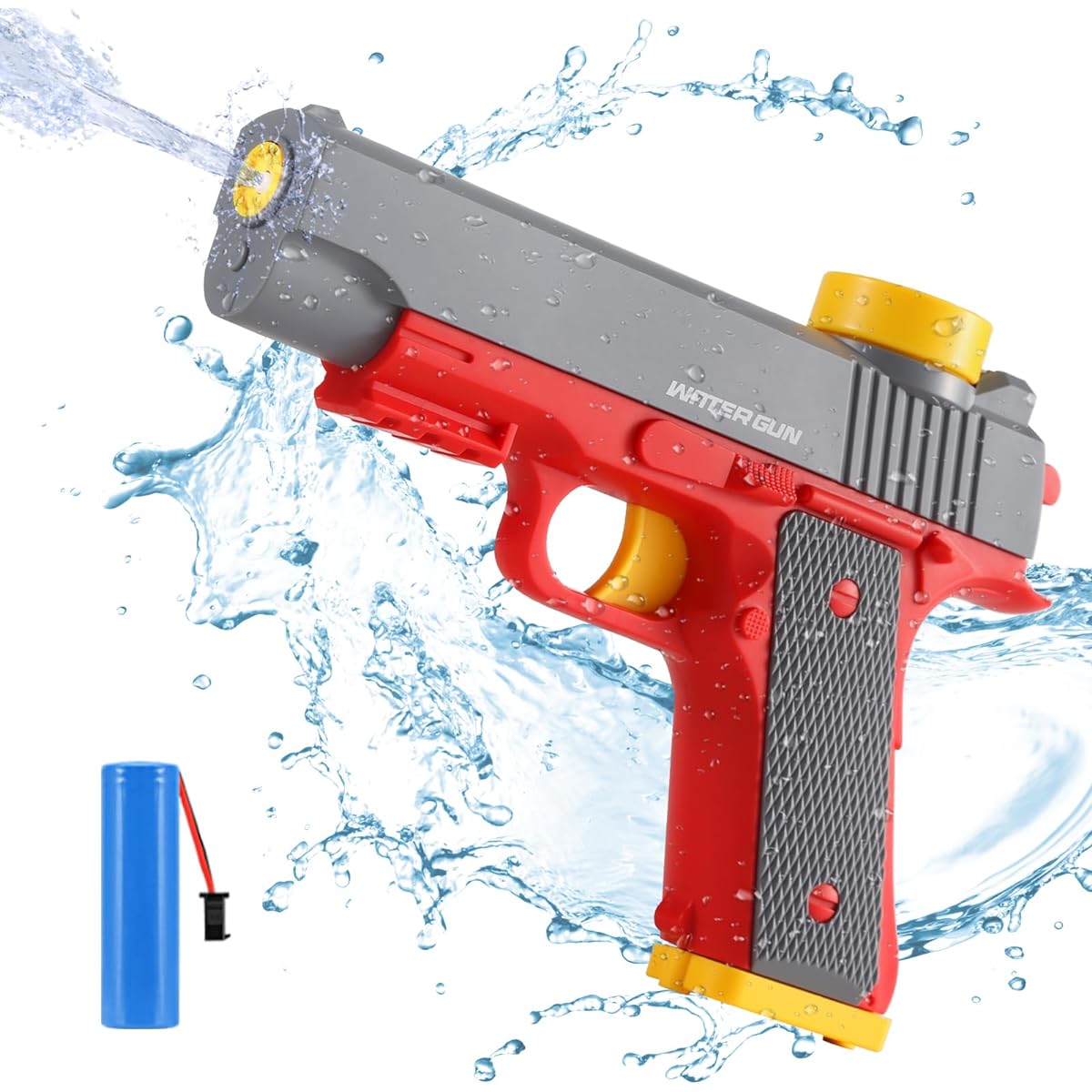 Electric Water Gun for Kids Automatic Spray Gun - Powerful Water Blaster Replaceable Multi-Spec Water Tank Up to 20 Feet Super Water Soaker Outdoor Pool Toy for Boys Girls 8-12 Years