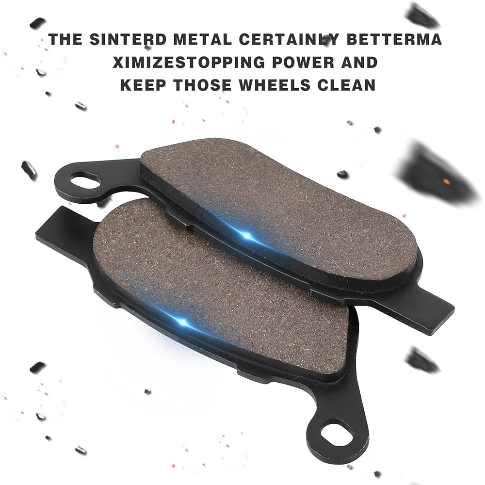 Sollon Front and Rear Brake Pads for Harley-Davidson Fatboy Heritage Softail Classic Dyna Wide Glide Super Glide Softail Standard Lowrider Street Bob Rocker C Night Train Softail Custom