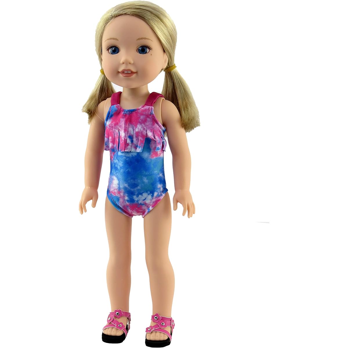 Tie Dye One Piece Swimsuit-Fits 14" Wellie Wisher Dolls | 14 Inch Doll Clothing