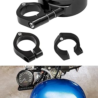 Amazicha Black Side Mount Speedometer Relocation Bracket Compatible with Harley-Davidson Sportster XL883 X1200
