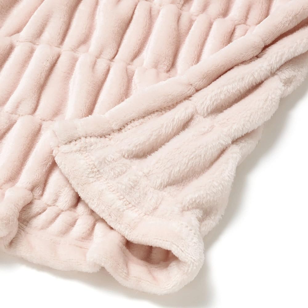 Francfranc WARMY Ripple Blanket (Blanket) Double 180×200cm Pink