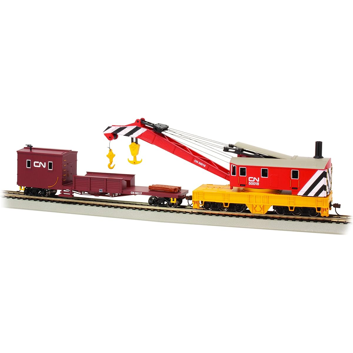 Bachmann Trains – 250 Ton Steam Crane & Boom Tender – Canadian National – HO Scale
