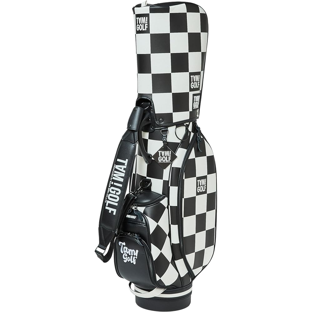 TAM!GOLF plaid caddy bag cart type 9 inches