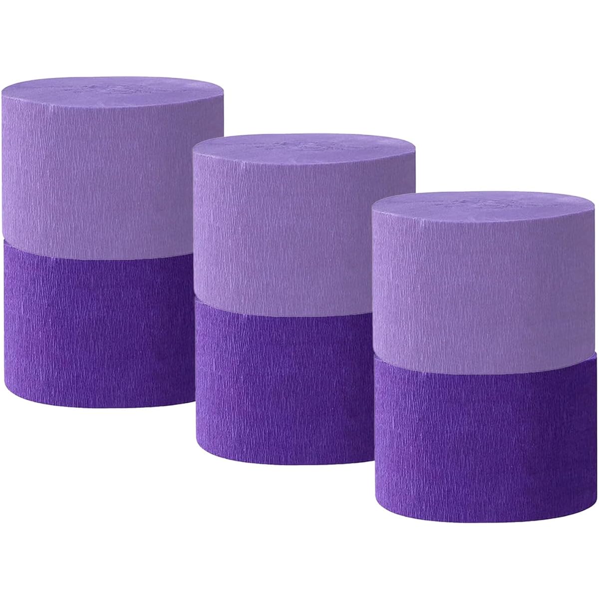 Purple Crepe Paper Streamers - 6 Rolls Party Streamers for Various Festival Party Decorations