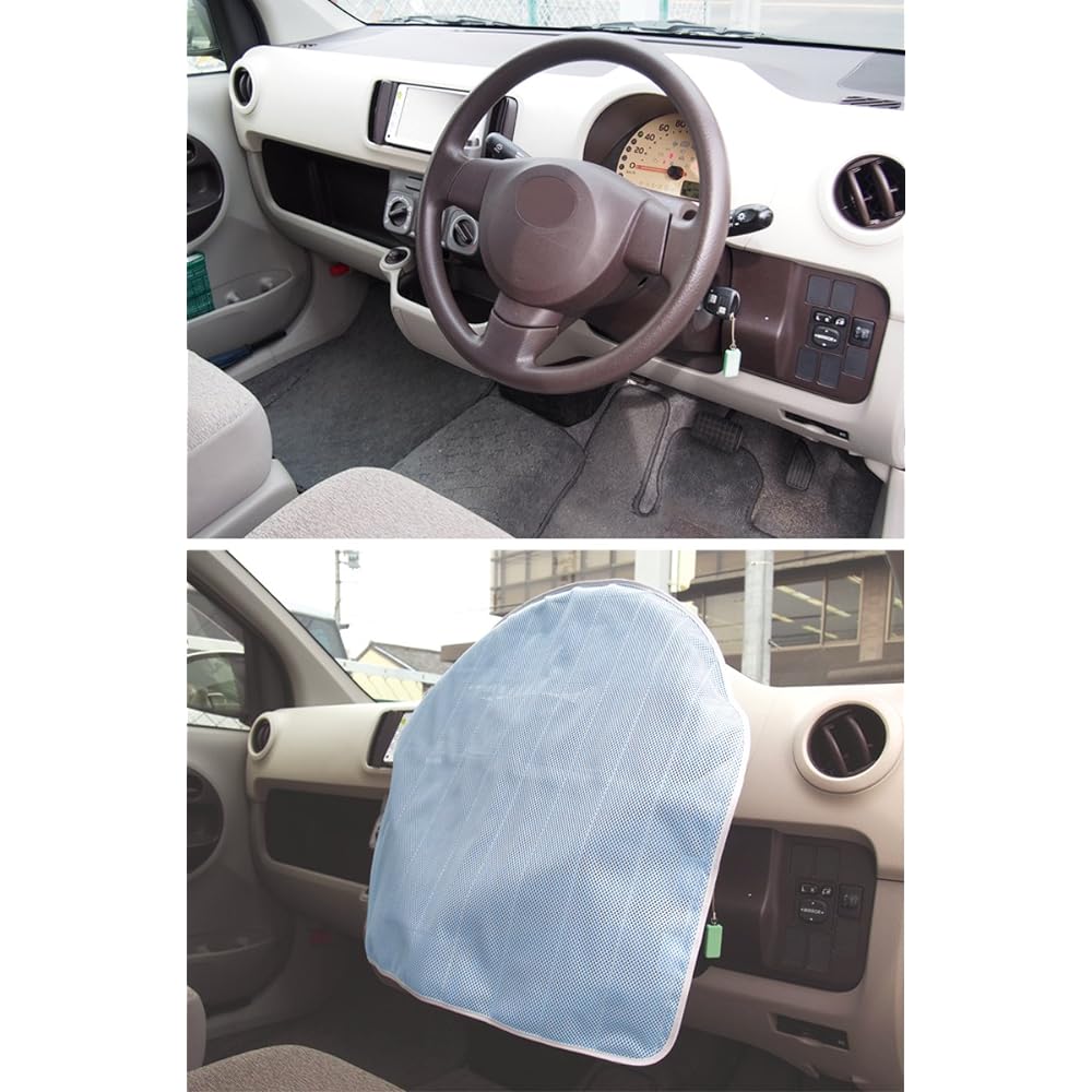 A cool and dry anywhere pad that doubles as a cool steering wheel cover.