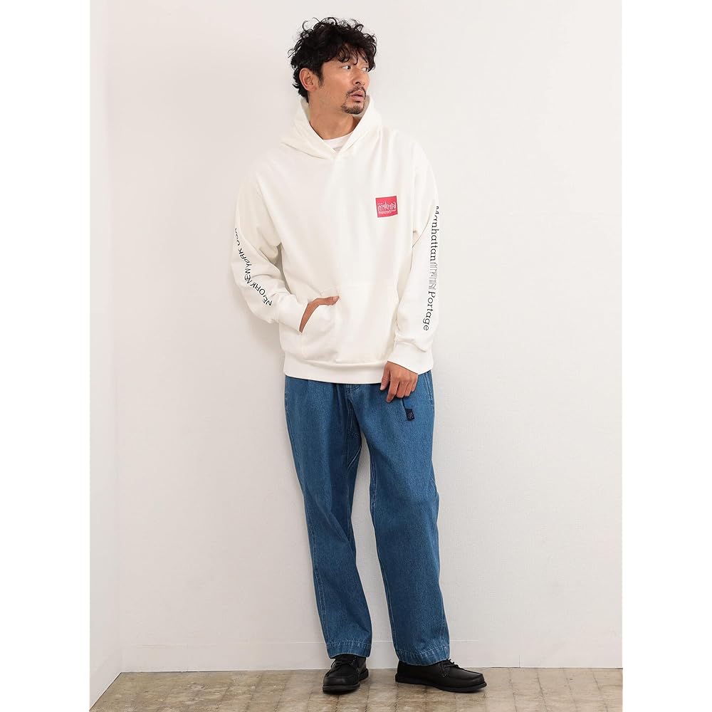 [Beaming Life Store by Beams] Sweatshirt Manhattan Portage Sleeve Logo Print Pullover Hoodie Men's