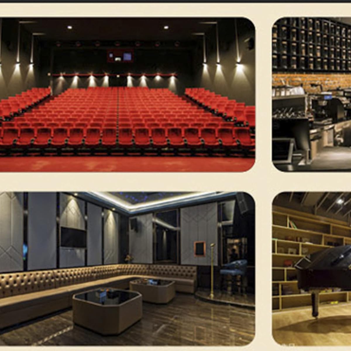 Sound Absorbing Panels 10pcs Wedge Acoustic Foam Tiles Flame Retardant & Noise Cancelling Sound Absorbing Cotton for Studio KTV Hotel Soundproofing (D 50*50*5CM) (C 50*50*5CM)