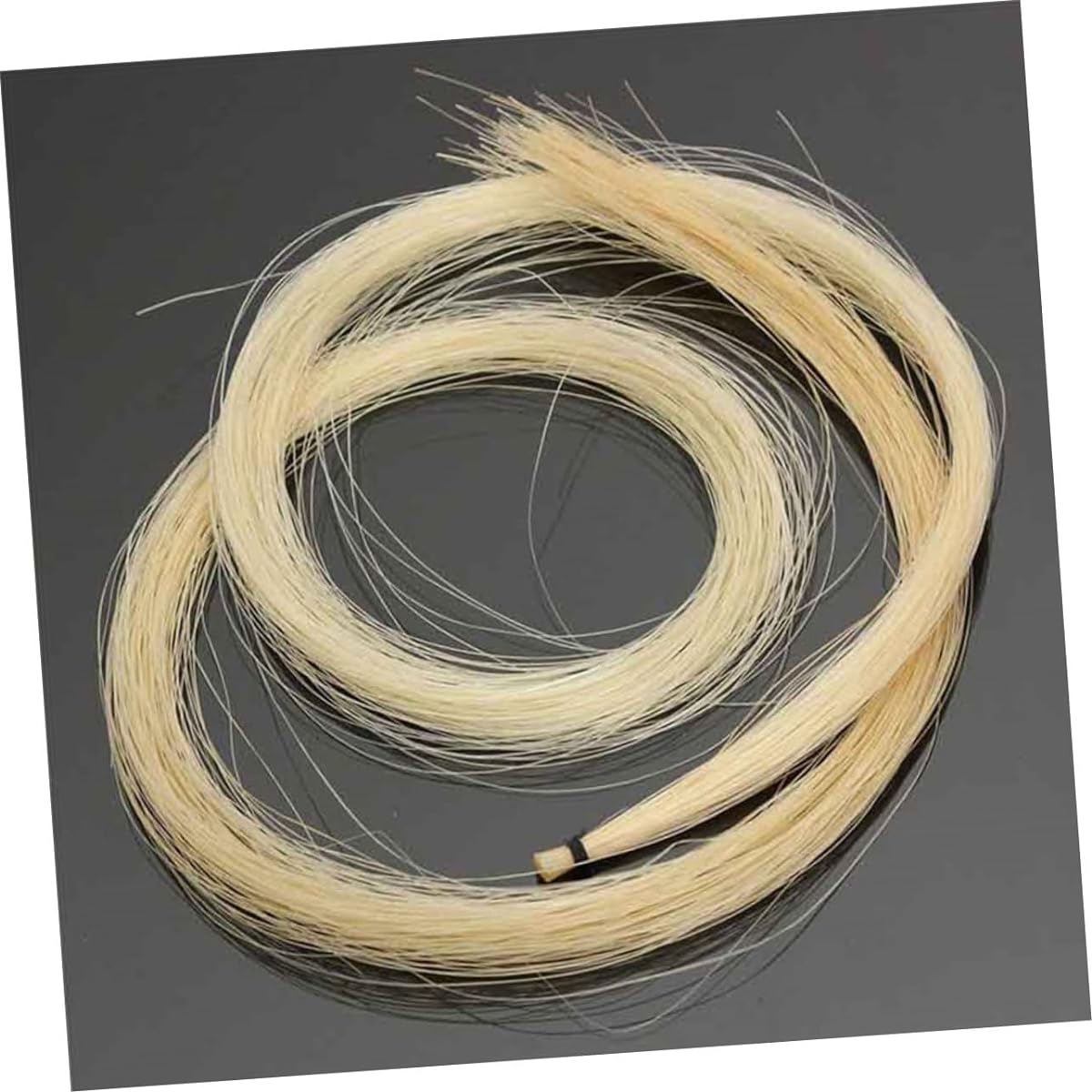 Vaguelly 32pcs Violin Bow Hair Viola Accessories Student String White Horse Tail Hair Natural
