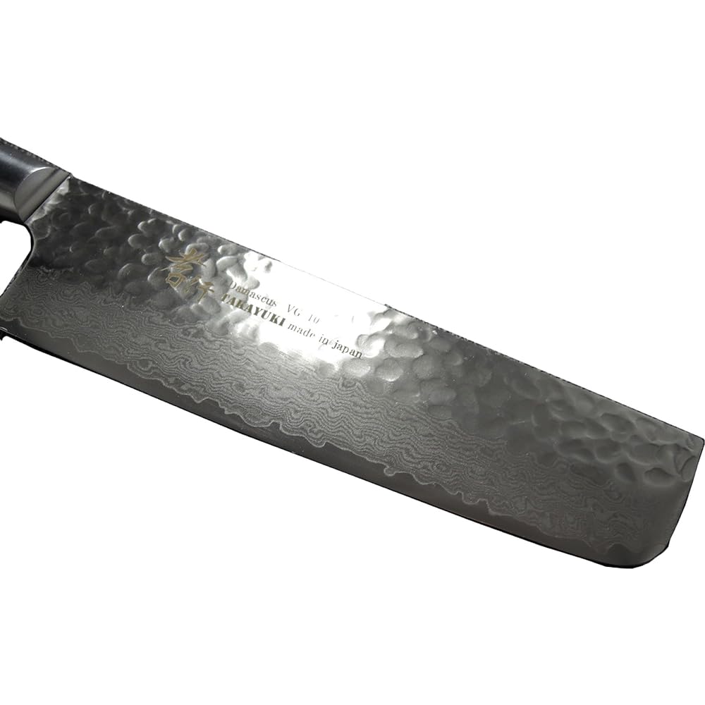 Takayuki Sakai Hammered Damascus VG10 interrupt 33 layers Nakiri 160mm 07393