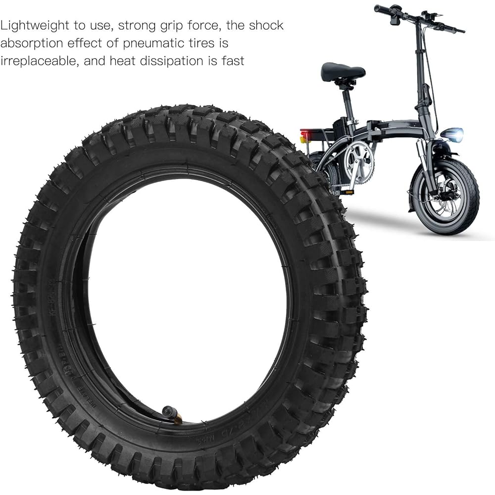 BiKING! Tire and Inner Tube, 12 1/2x2.75 Electric Bicycle Tire and Inner Tube Replacement Inflatable Rubber Tire