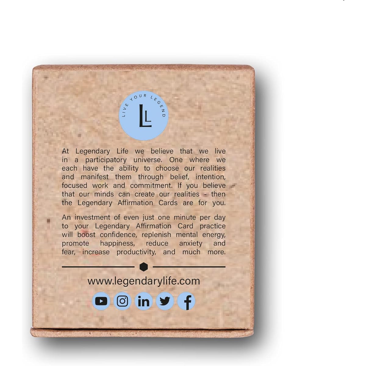 Legendary Affirmation Cards for Men and Women Expanded Deck - (120 Card Pack) Everyday Positive Words Affirmations for Expression and Motivation Covering 6 Aspects of Life Self