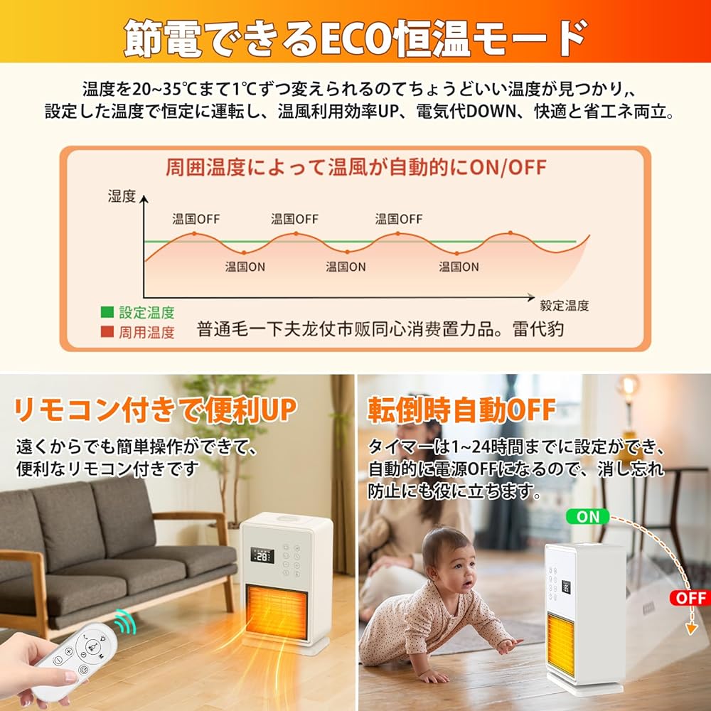 Betenet Ceramic Heater (2023 Winter Heater, Humidifier, Air Purifier) Equipped with Ultrasonic Humidifier, Motion Sensor, ECO Intelligent Constant Temperature, Energy Saving Countermeasure, LED Large