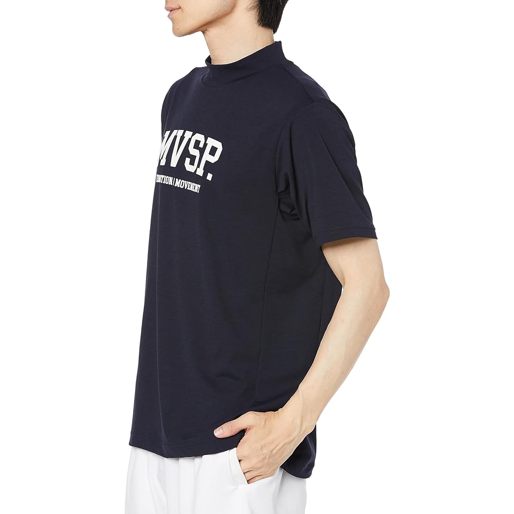 [DESCENTE] T-shirt, Mock Neck, Short Sleeve Shirt, Short Sleeve Shirt, T-Shirt MOVESPORT MVSP Sunscreen, UV Protection, College Style, Sweat Absorbent, Quick Drying