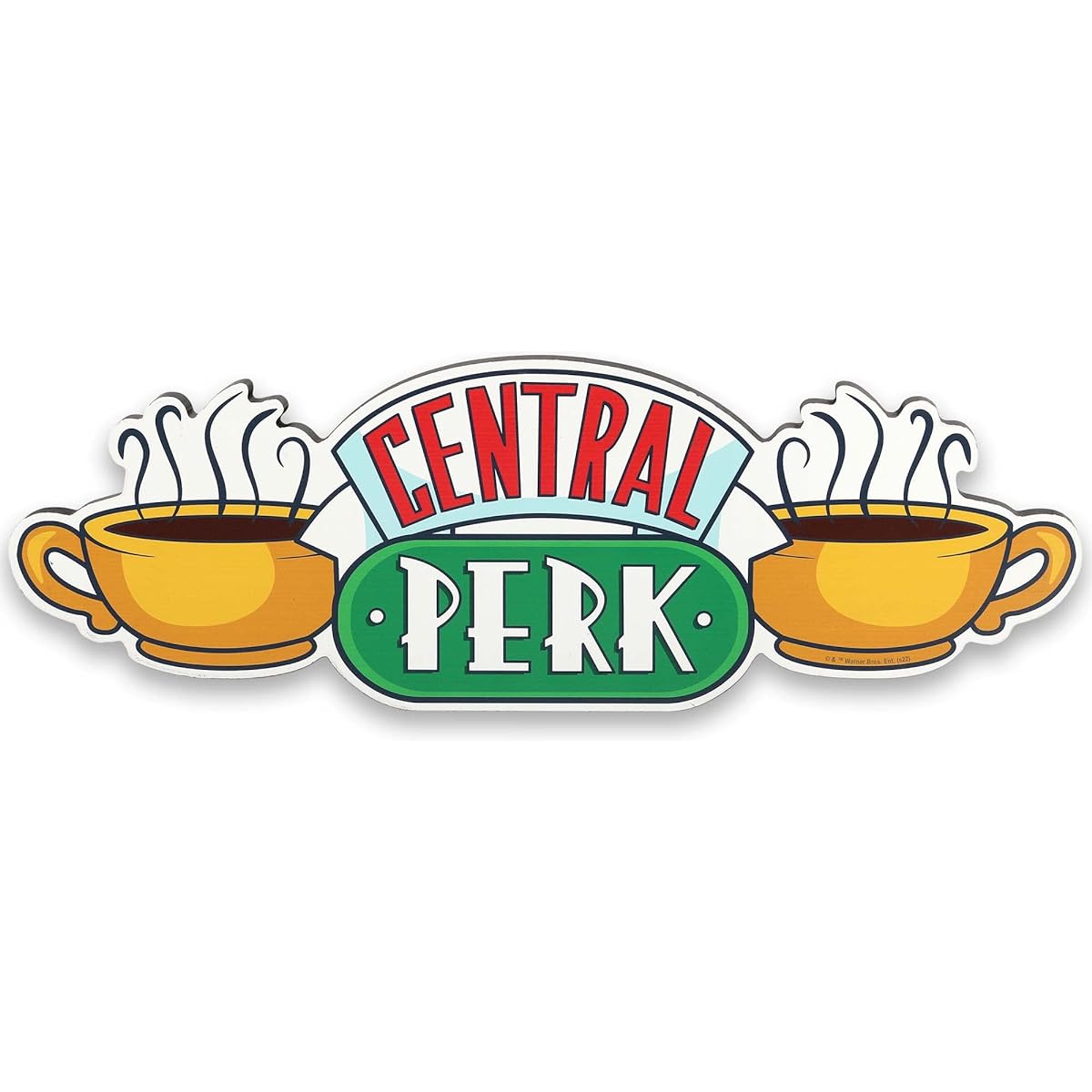 Open Road Brands Friends The TV Series Central Perk Wooden Tabletop Decor - Central Perk Decorations to hang or display in your office/kitchen/dining room