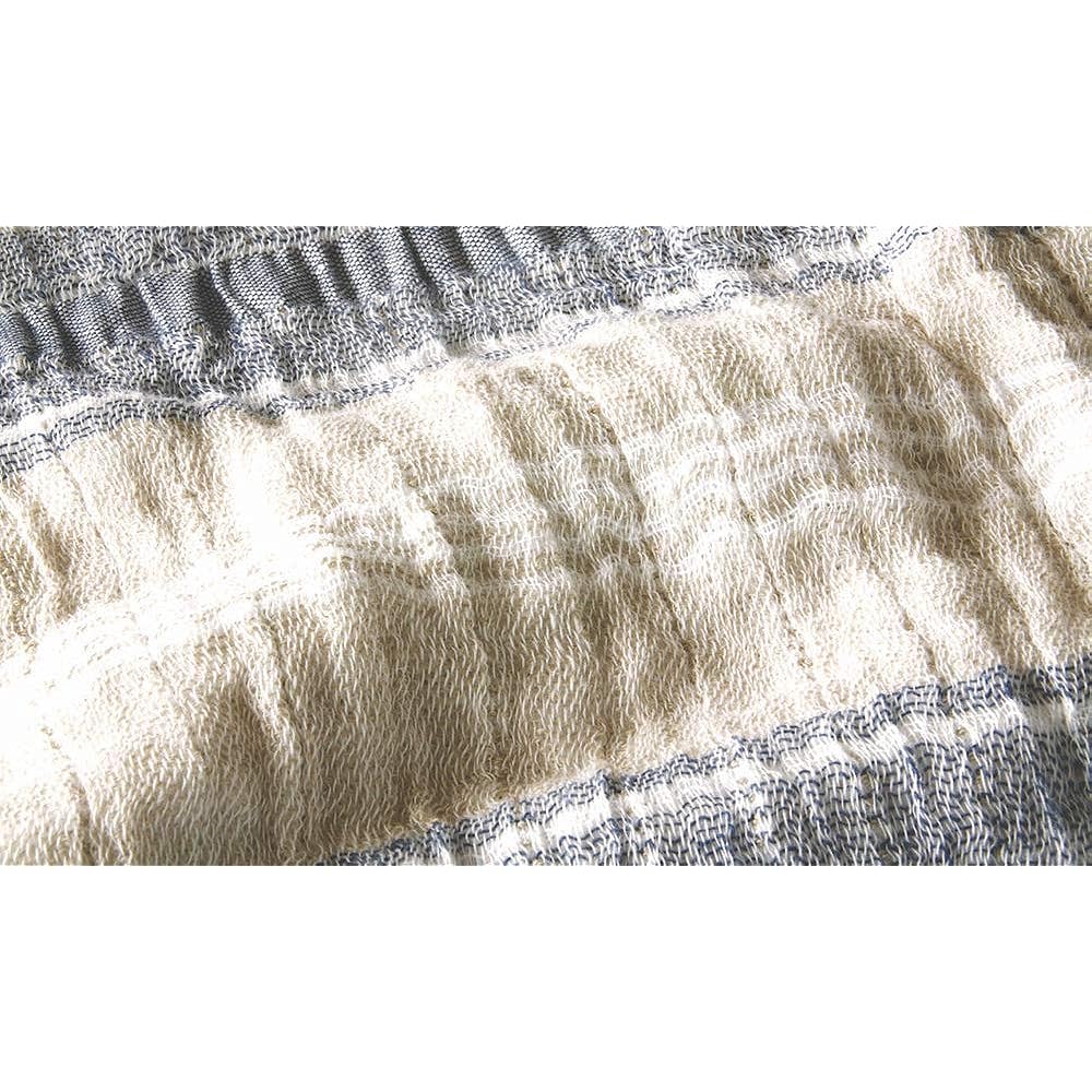 Seigan Gauze Blanket Triple Layer Gauze Gift Made in Japan Washable Blue 140 x 200 cm Linen Layered Weave JGRK-700 BL