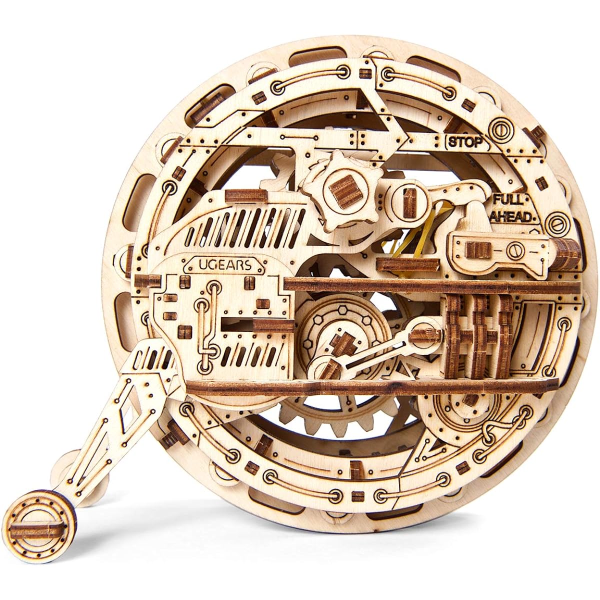 Ugears Monowheel Wooden Blocks DIY Puzzle Assembly Imagination Creativity Toy 70080