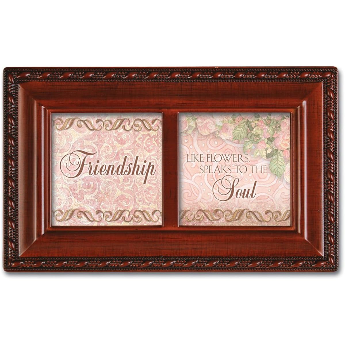 Friendship Petite Woodgrain Music Box Plays Friends Are For
