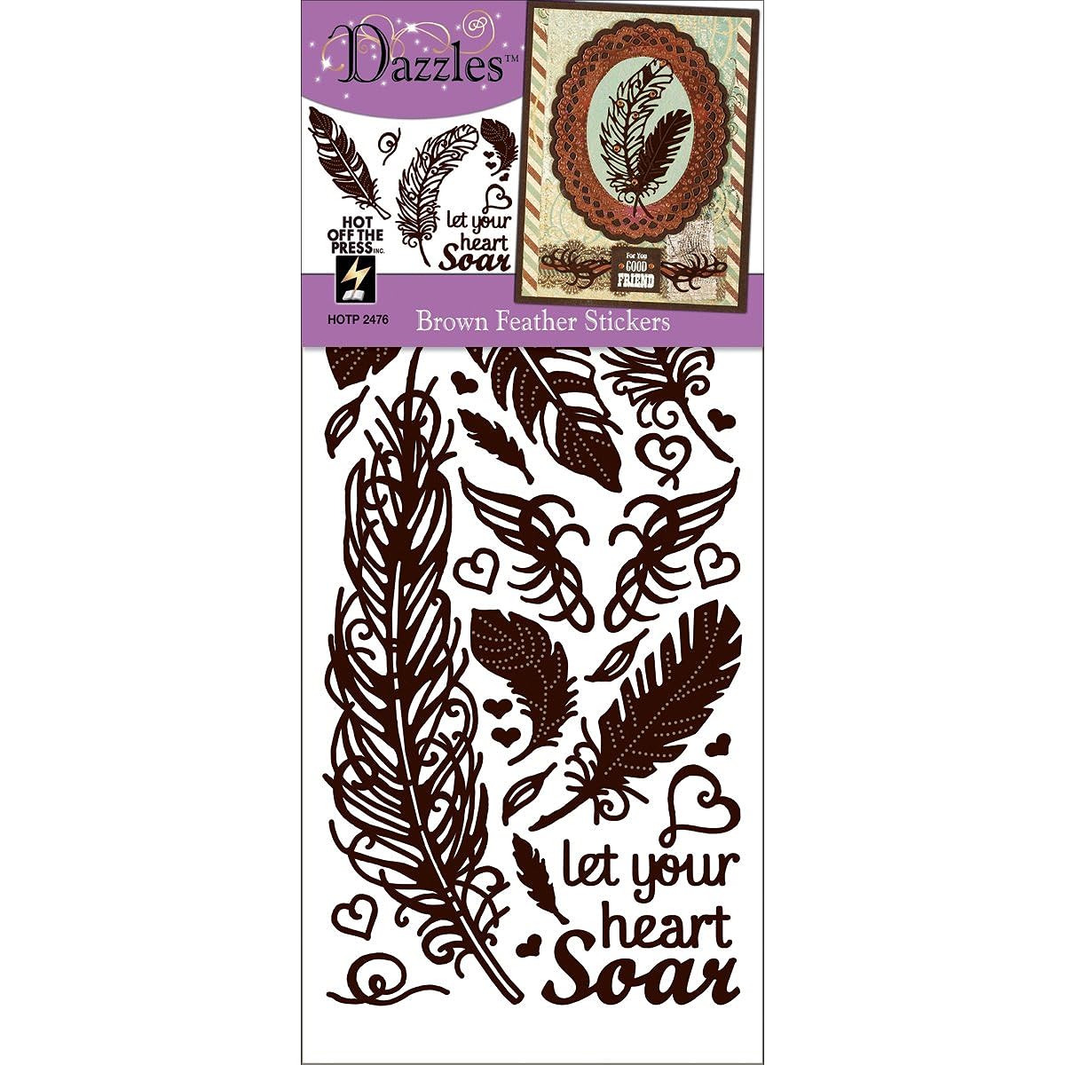Travel sticker - brown feather