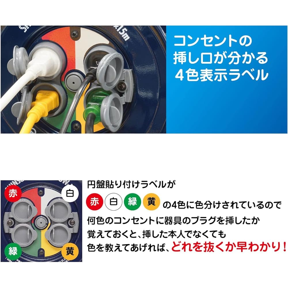 HATAYA Shin Sunday Rainbow Reel Outdoor Rainproof Made in Japan 15m Navy CC-15Y(N)