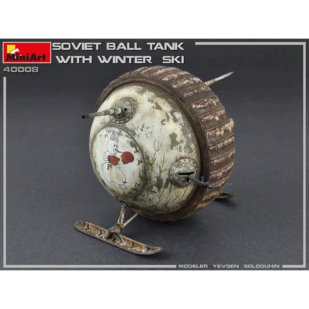 Miniart 1/35 Soviet Army Ball Tank Winter Ski Equipment Full Interior (Internal Reproduction) Plastic Model MA40008