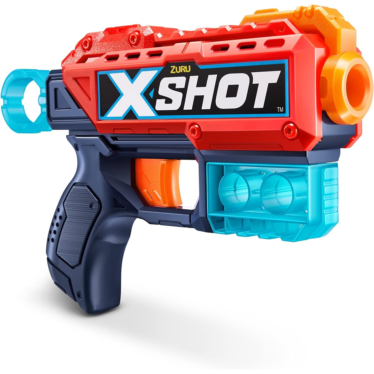 Excel Double Kickback (6 Shooting Targets + 8 Darts) Blaster Combo Pack ZURU X-Shot Red Foam Dart Blaster Toy Blaster Compact Toys for Kids Teens Adults (Red)