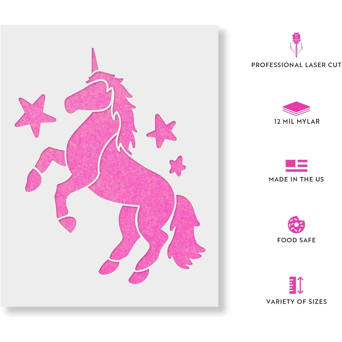 Unicorn Stencils Reusable Stencils for Painting Mylar Stencils for Crafts and Decoration