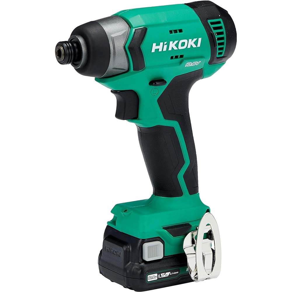 HiKOKI 10.8V Rechargeable Impact Driver with First Time Repair Warranty, 1 Storage Battery, Quick Charger, Case Included WH12DA(ES)