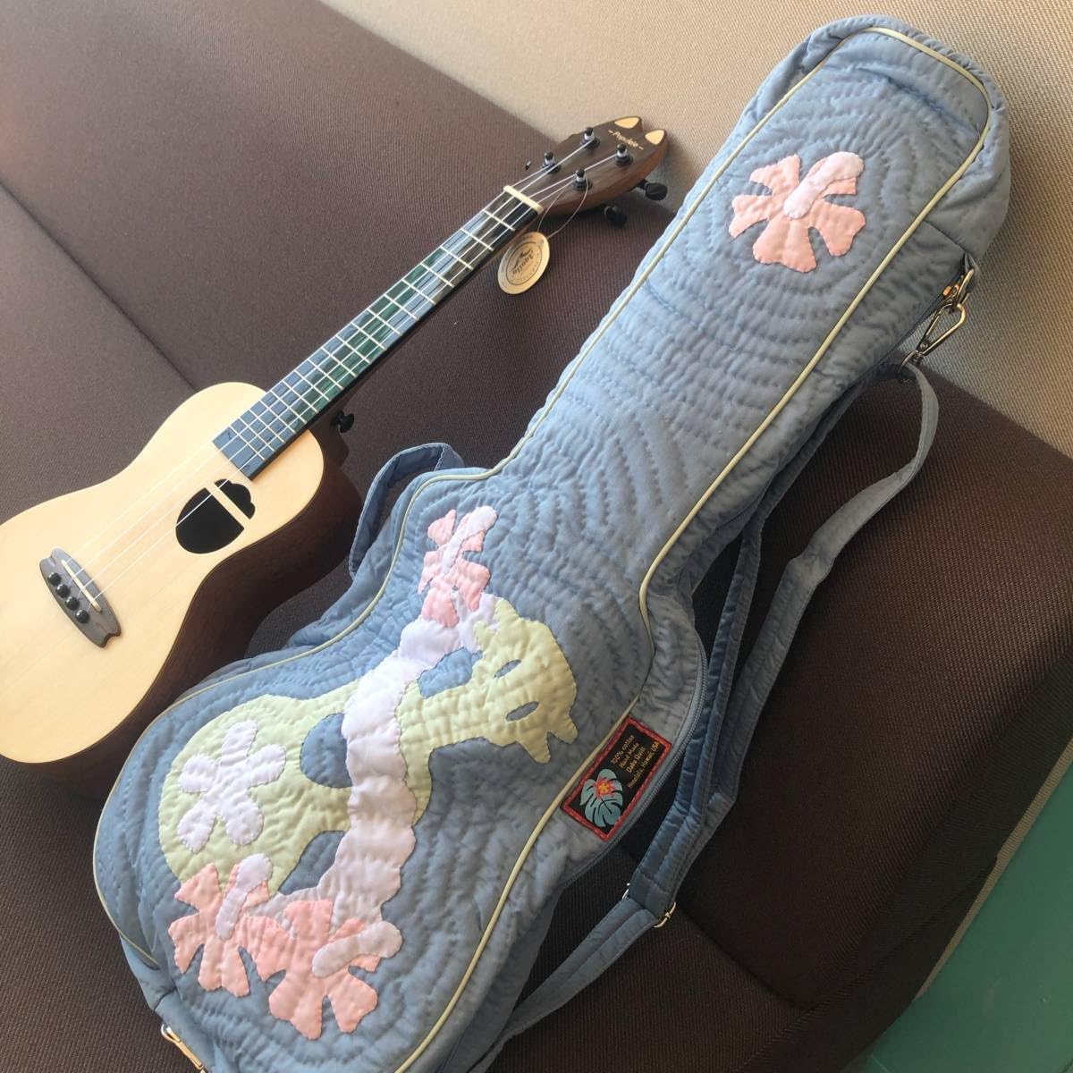 Ukulele case Hawaiian quilt Ukulele motif 8000 yen Stylish bag Tropical lining