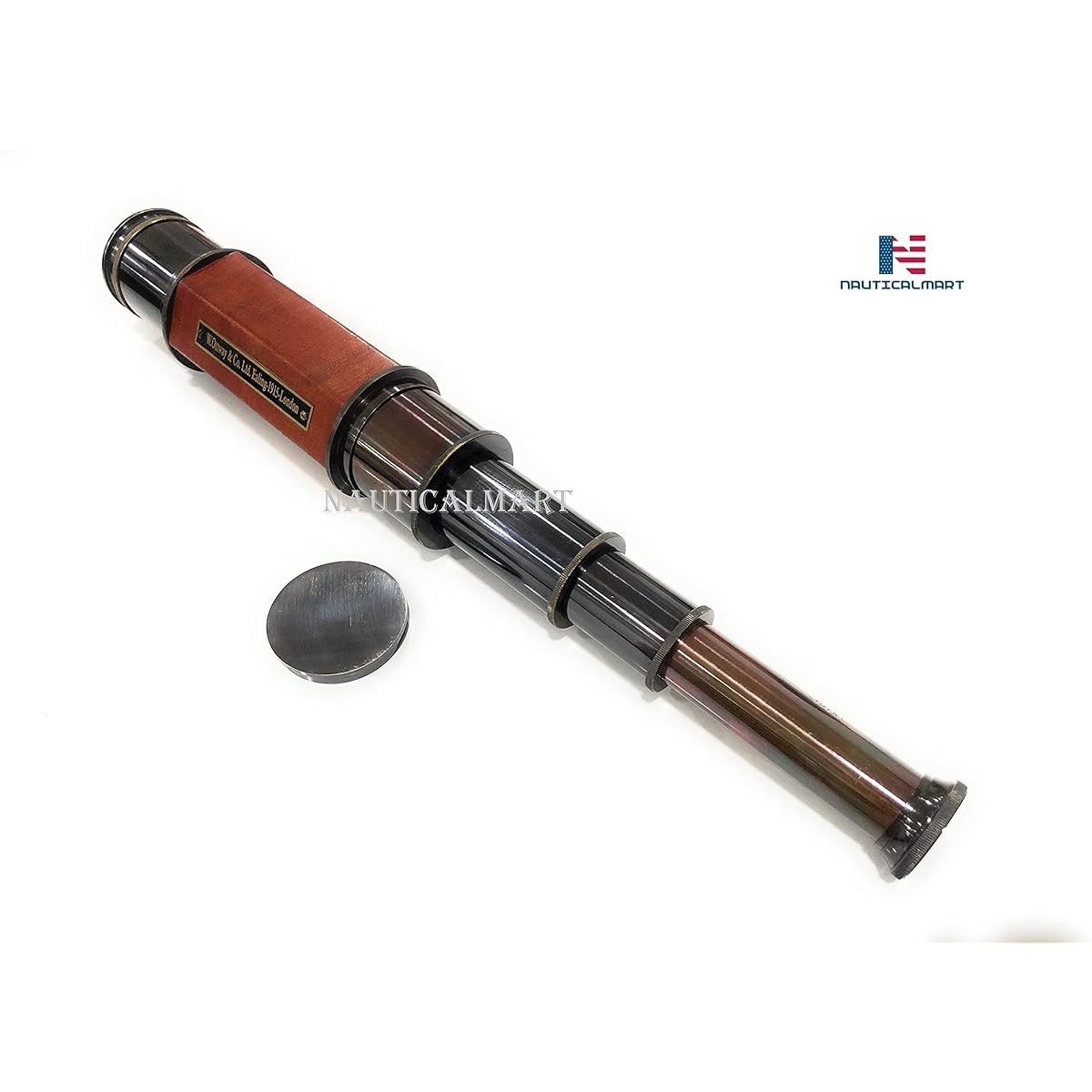 Vintage Ship 20" Hexagonal Tapered Brass Telescope with Powerful 20x Clear Vision Lens for Marine Sailors - Easy to Use Trekking "Elizabeth II" Maritime Designer Nautical Replica