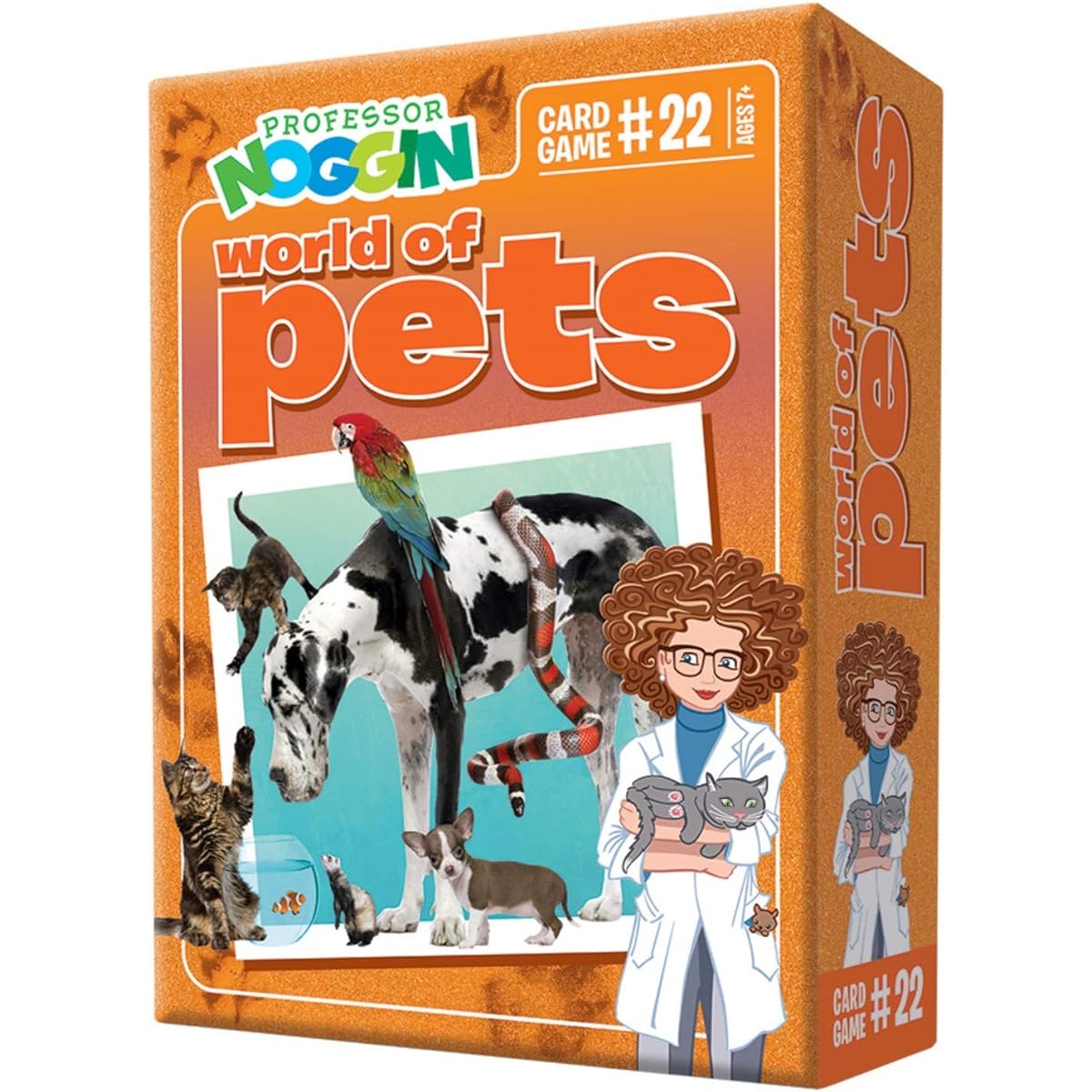 Outset Media Professor Noggin's World of Pets Trivia Card Game - Educational Trivia-Based Card Game for Kids - Trivia True or False Multiple Choice - Ages 7+ - Includes 30 Trivia Cards