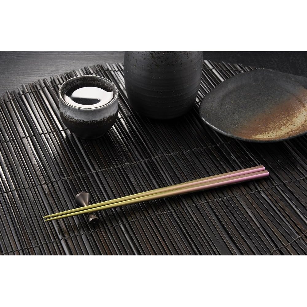 [Pure Titanium My Chopsticks TC215IP Pink] Maximum diameter 7mm, total length 215mm, round chopsticks, two-sided cut, high quality titanium chopsticks, tapered, hollow grip, machined, cut, produced at a domestic precision parts factory, made in Japan