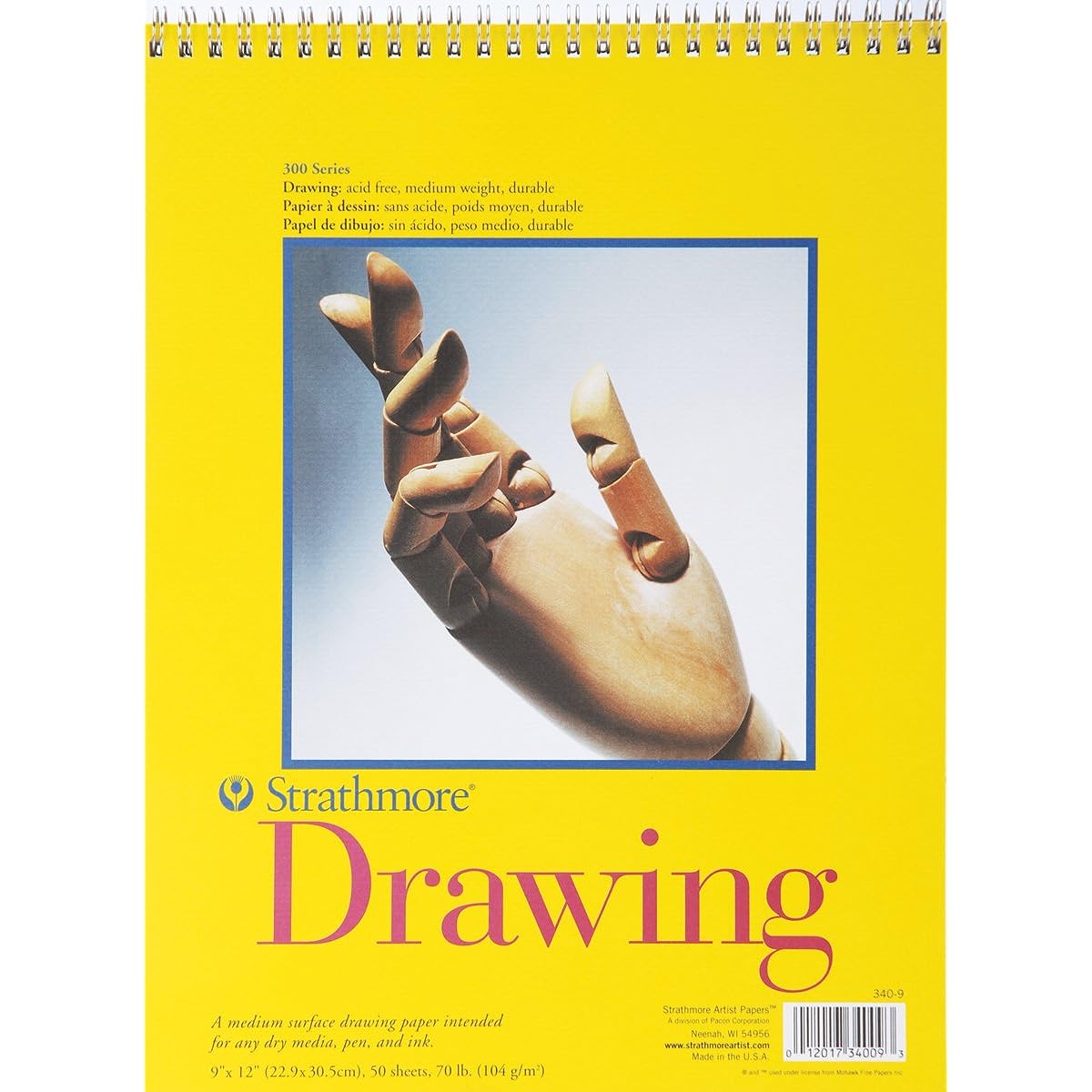 Strathmore Medium Drawing Spiral Paper Pad 9x12-50 Sheets