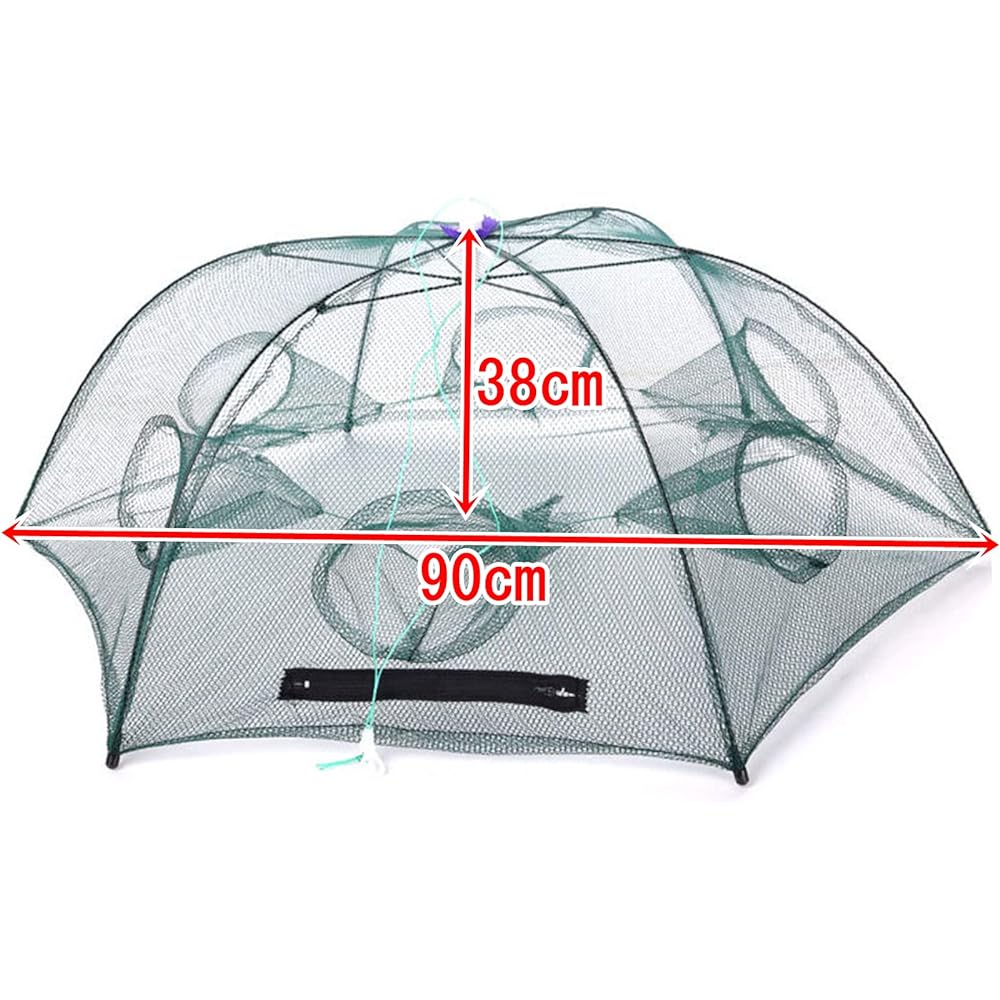 MBK Solid Capture 6 Mouths Umbrella Type Basket Intrusion Type Rooster Just put the bait in and wait! Just sink it Easy assembly Fishing Net Fishing Gear Shrimp Crab Fish Rooster