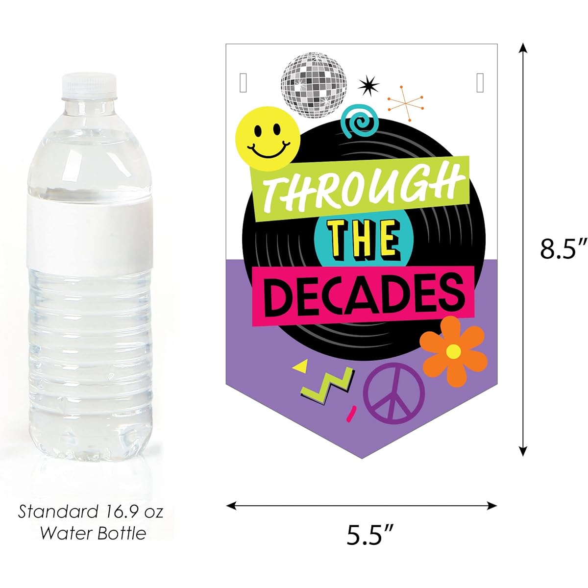 Big Dot of Happiness Through the Decades - 50s, 60s, 70s, 80s, 90s Party Banners. Party Decorations - Through the Decades