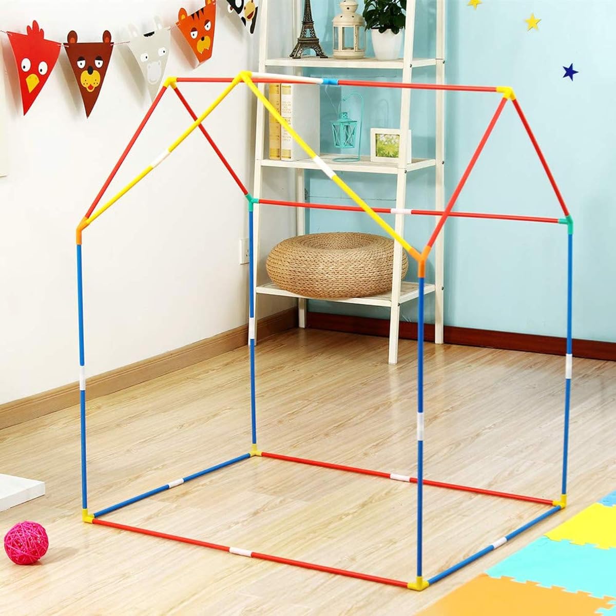 POCO DIVO Floral Princess Castle Girls Pink Palace Play Tent Kids Pretend Fairy Playhouse 141［並行輸入］