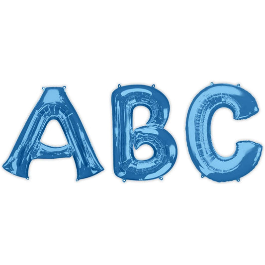 Anagram 35415 Letter H Foil Mylar Balloon, 34", Blue