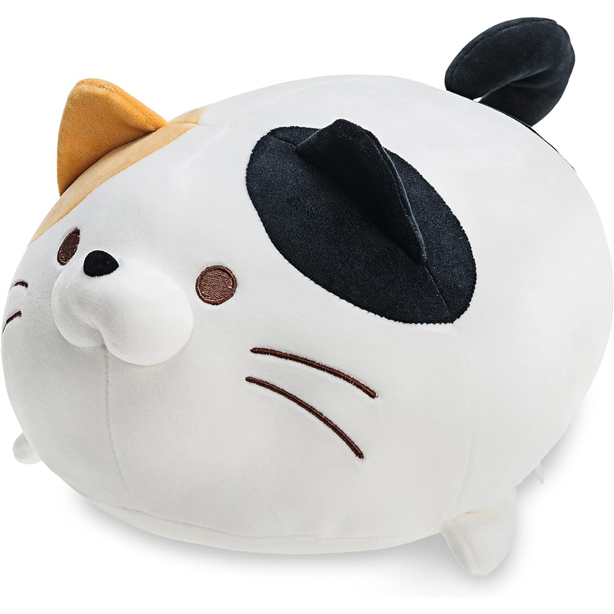 Onsoyours Super Soft Cat Plush Toy, Fluffy Chubby Kitten Stuffed Animal, Adorable Plush Toy Cat Pillow for Kids and Home Decor (White, 23.6 Inch)