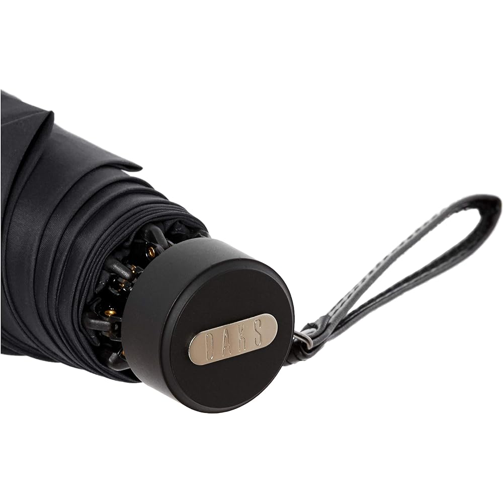 [Moonbat] DAKS Folding Umbrella, Umbrella, Plain, House Check, Logo Simple, Stylish, Men's, Gentleman's Umbrella [Made in Japan, Lightweight, Carbon Ribs] Black 21-125-10416-05 Black Rib Size: 60cm