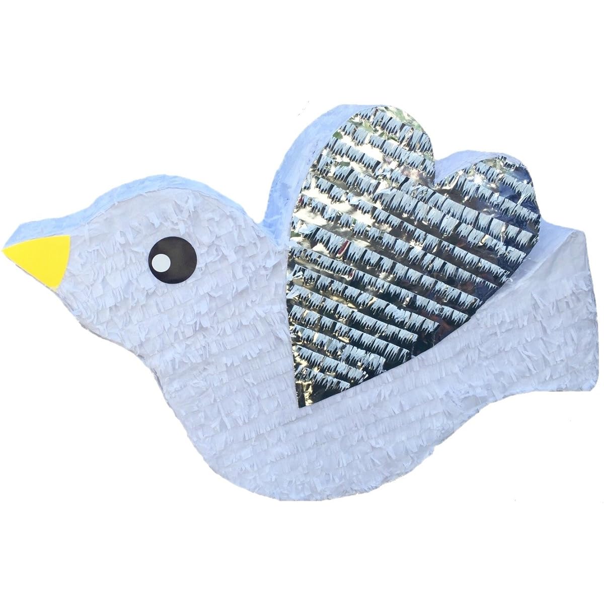 White Dove Pinata with Silver Wing