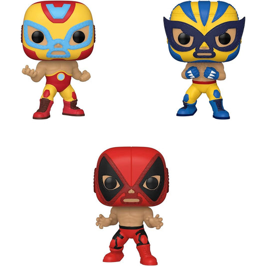 Funko Marvel POP! Marvel Luchador Collector Set 2 - Iron Man, Wolverine, Deadpool