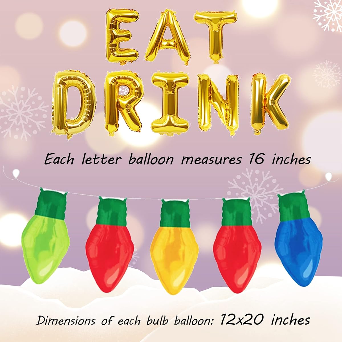 LaVenty Eat Drink & Be Ugly Balloon Ugly & Bright Decorations Ugly Sweater Party Decorations Ugly Sweater Party Banner Christmas Ugly Sweater Party Decorations Christmas Party Supplies